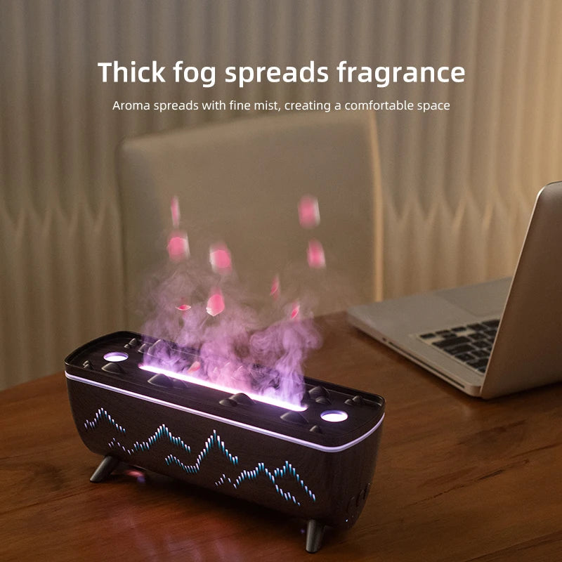 Dual Nozzles Aroma Diffuser Electric Air Humidifier for Home Flame Light Jellyfish Aromatherapy Machine Essential Oil Diffusers