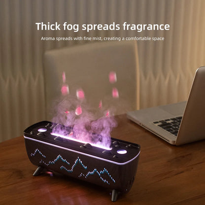 Dual Nozzles Aroma Diffuser Electric Air Humidifier for Home Flame Light Jellyfish Aromatherapy Machine Essential Oil Diffusers